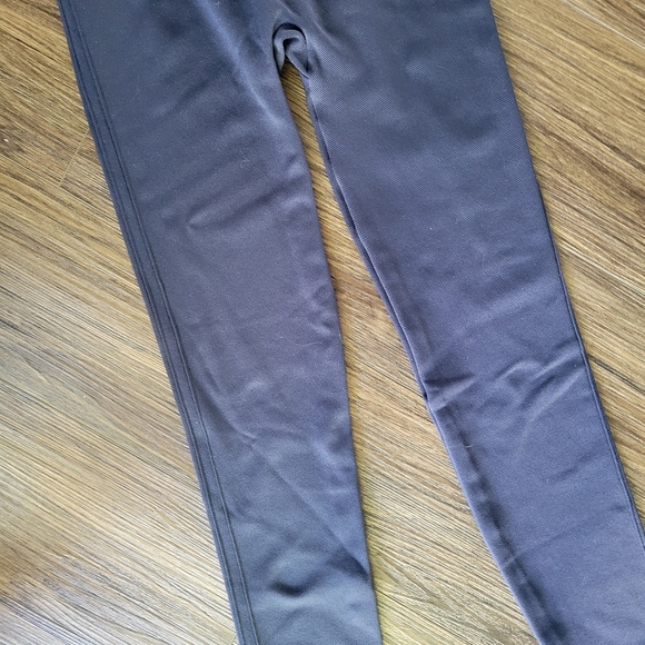 SPANX Look At Me Now Seamless Leggings Women's M Blue Ribbed Waist Shaping - Picture 3 of 9